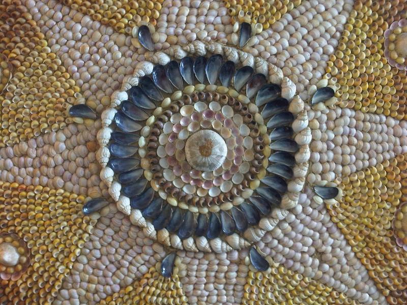 The Shell Grotto (UK) is a subterranean passageway with walls decorated with 4.6 million seashells