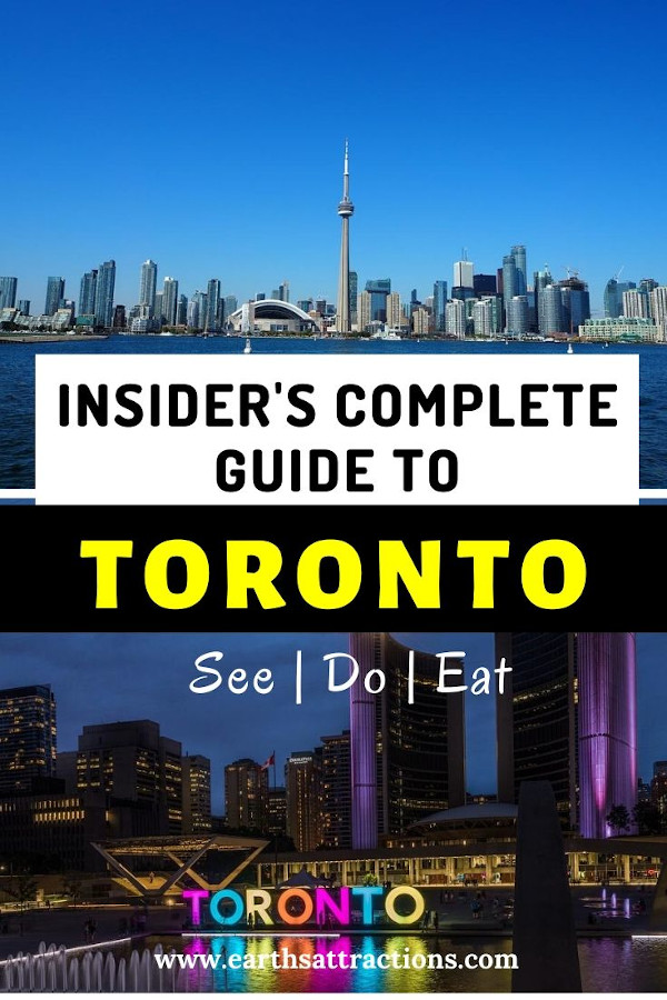 Read the best Insider's guide to Toronto, Canada with the best things to do in Toronto, where to eat in Toronto, and useful tips for Toronto. Discover what to do in Toronto, the famous Toronto landmarks, and off the beaten path places to visit in Toronto from this Toronto travel blog. Use this Toronto guide to create your Toronto bucketlist and your Toronto itinerary! #toronto #canada #travelguides #torontoguide #traveltips #traveldestinations #earthsattractions #thingstodo 