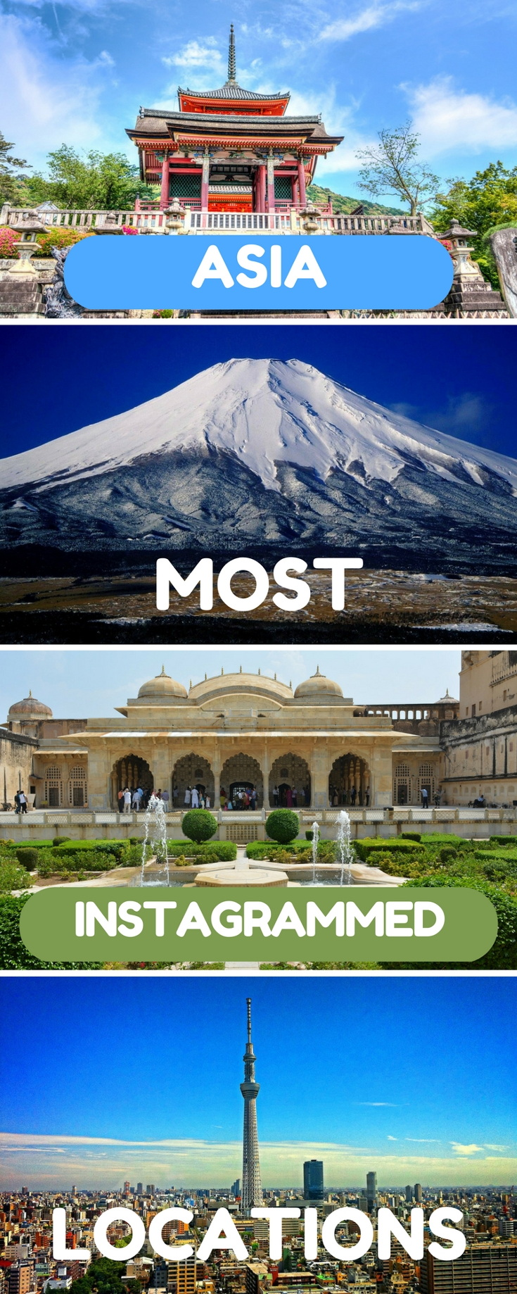 Top Places in Asia by Instagram Likes 
