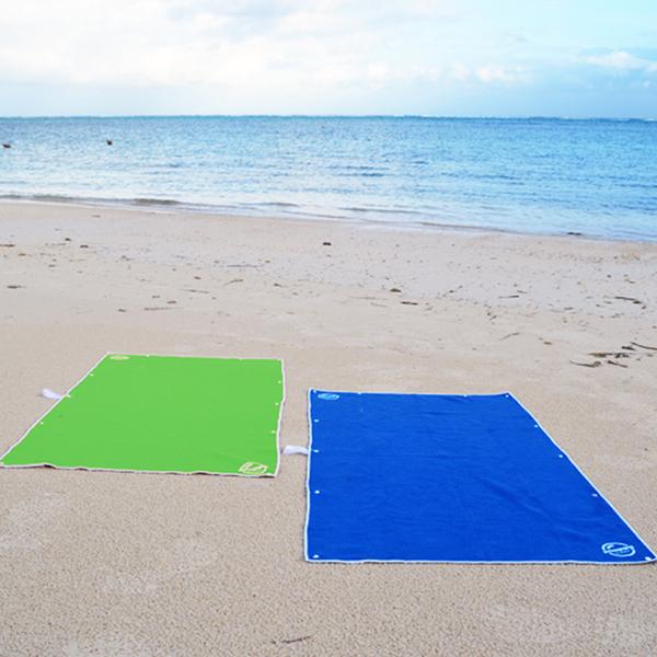 Take a microfiber beach towel to the beach, they same space, are light to carry, and dry fast!