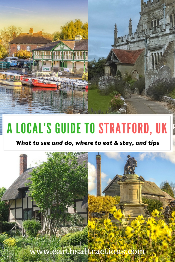 A local's guide to Stratford-upon-Avon, Warwickshire, UK - top attractions in Stratford, hotels in Stratford, restaurants in Stratford, tips for Stratford. #travelguide #travelguides #UK #Britain #Europe #Stratford #Warwickshire