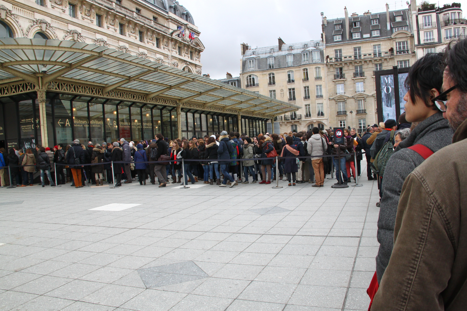 Waiting in line at Musee d'Orsay, Paris