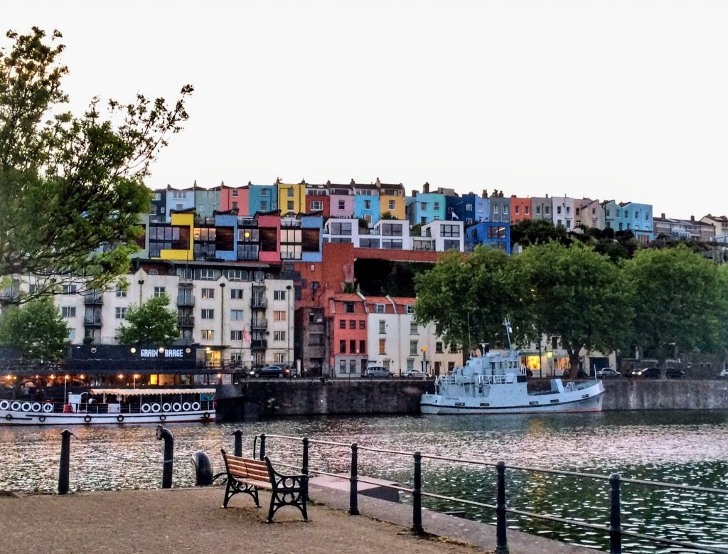 Colourful houses in Bristol, England. Read this article and discover what to do in Bristol, England. Use this local's guide to Bristol UK when you plan your trip here. #bristol #england #uk #bristoltraveling #travelbuide #bristolguide