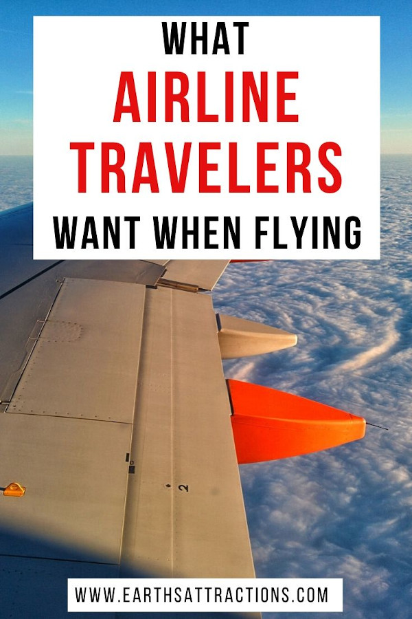 Discover what airline travelers want. This interesting airline passenger survey has surprising results. Find out also what people HATE about flying. #flying #airplane #airport #airline #survey