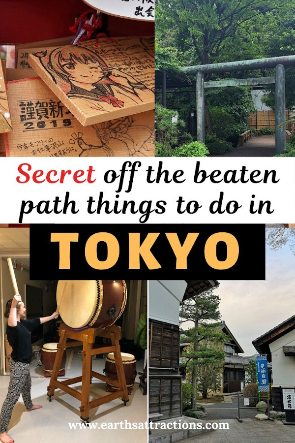 Secret off the beaten path things to do in Tokyo, Japan shared by an insider. Discover amazing unique activities in Tokyo to add to your Tokyo itinerary and to your Tokyo bucket list. Discover now these offbeat places to visit in Tokyo! #japan #tokyo #tokyothingstodo #earthsattractions #offthebeatenpath #asia #travel #traveldestinations #earthsattractions