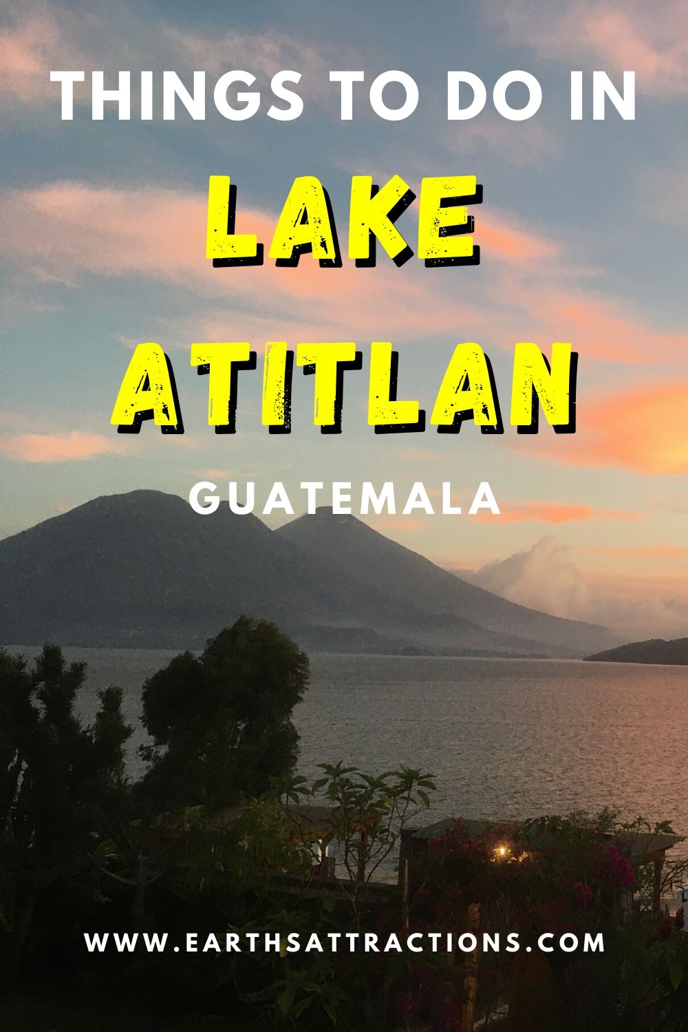 Things to do in Lake Atitlan, Guatemala. Discover the best Lake Atitlan activities, wonderful Lake Atitlan villages and more! Useful travel tips for visiting Lake Atitlan are included as well as Lake Atitlan vacation costs. #lakeatitlan #atitlanguide #atitlanitinerary #atitlanguatemala #earthsattractions #travelguides #america #centralamerica #traveldestinations