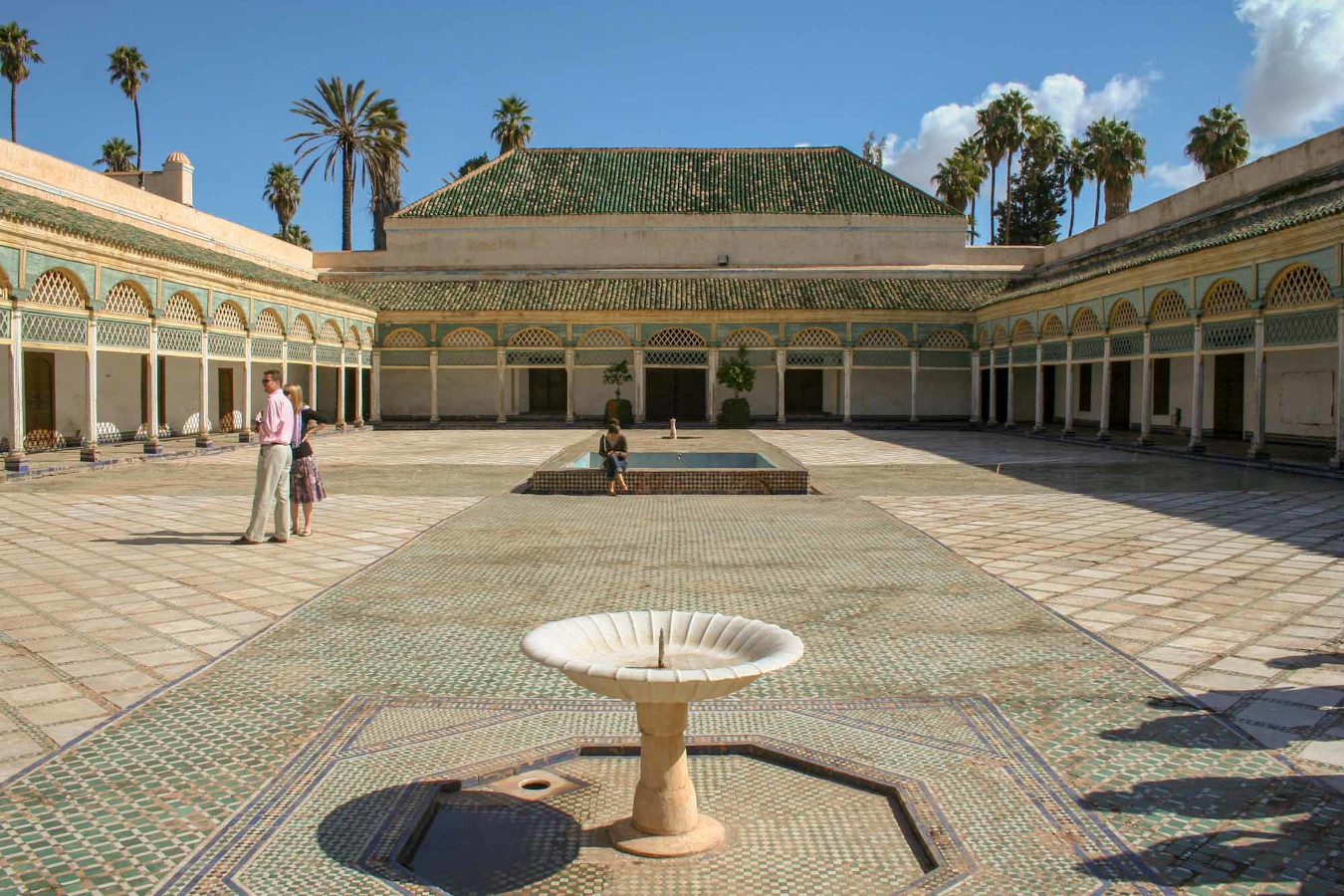The Bahia Palace is one of the best places things to see in Marrakech, a city that is one of the best to include on your Morocco itinerary for 7 days
