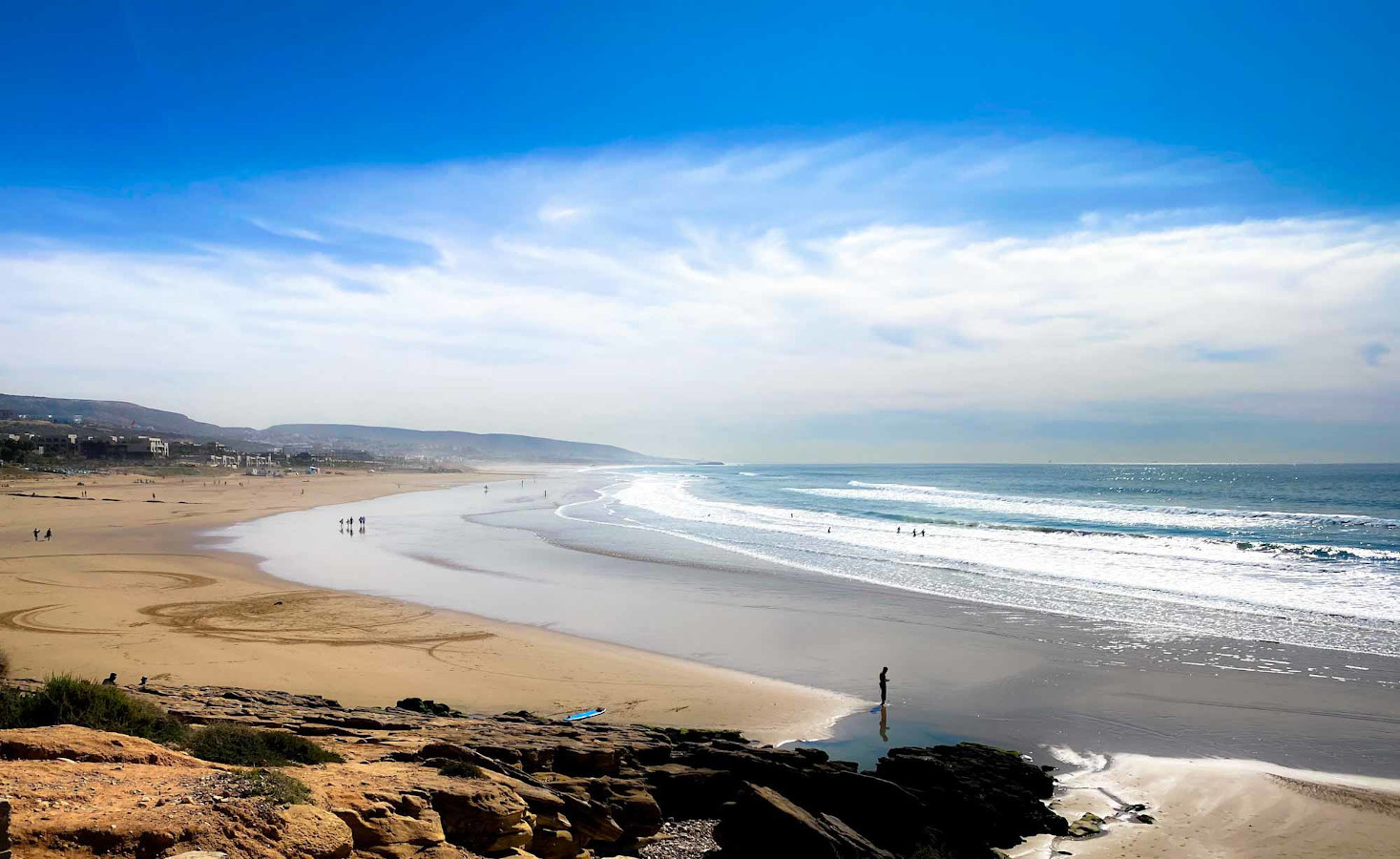 Check out Taghazout beach, one of the best places to visit on your Morocco one week trip