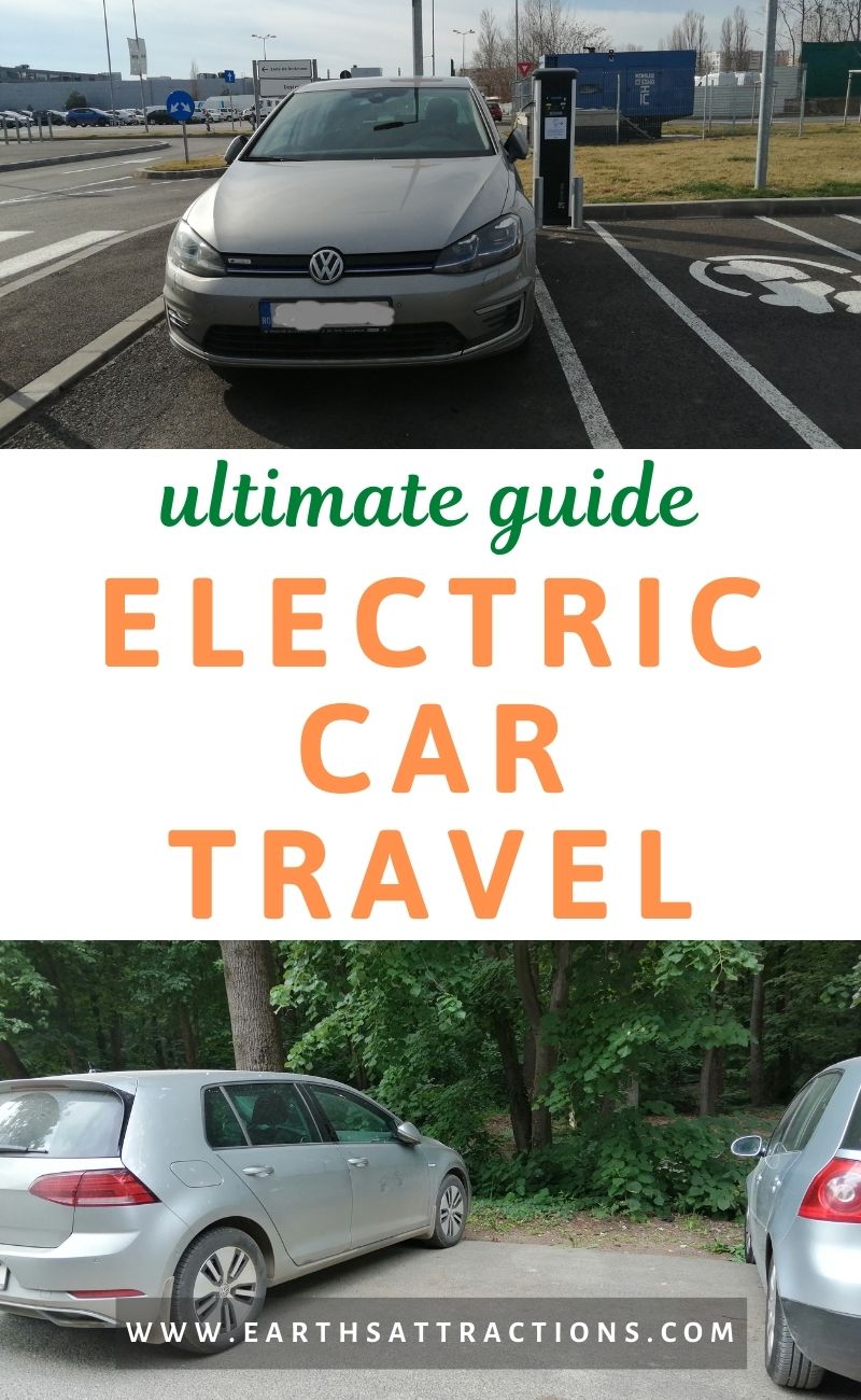 How to travel with an electric car: Ultimate EV travel guide. This article includes tips for taking a road trip in an EV, electric car charging stations map, How much does it cost to charge an electric car, How long does it take to charge an electric car, and more. #evtravel #ev #electriccar #egolf #evtravel #evdriving #earthsattractions