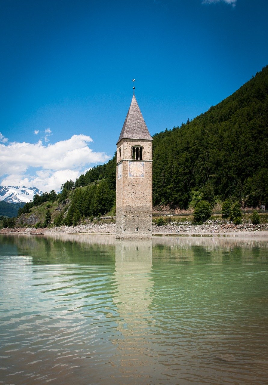 Rechensee, Bell Tower - Italy