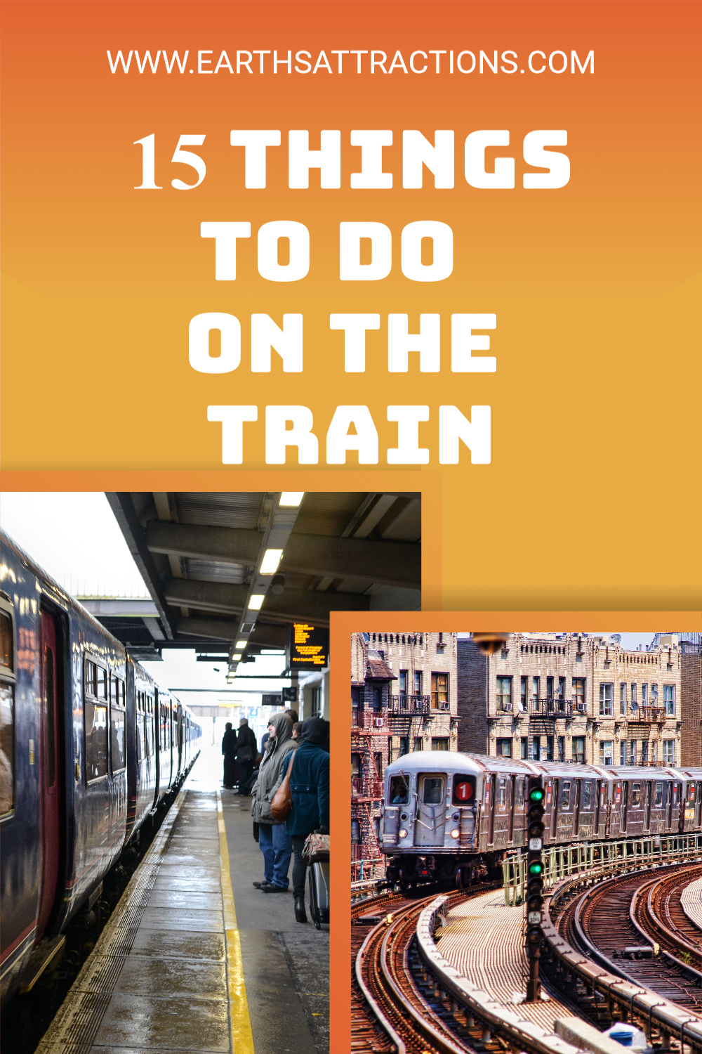 Trip by train: 15 Things to do on the train that you'll love. Discover the best train activities - what to do on long train rides. Train travel tips #traintravel #traintips #trainactivities #traintrip