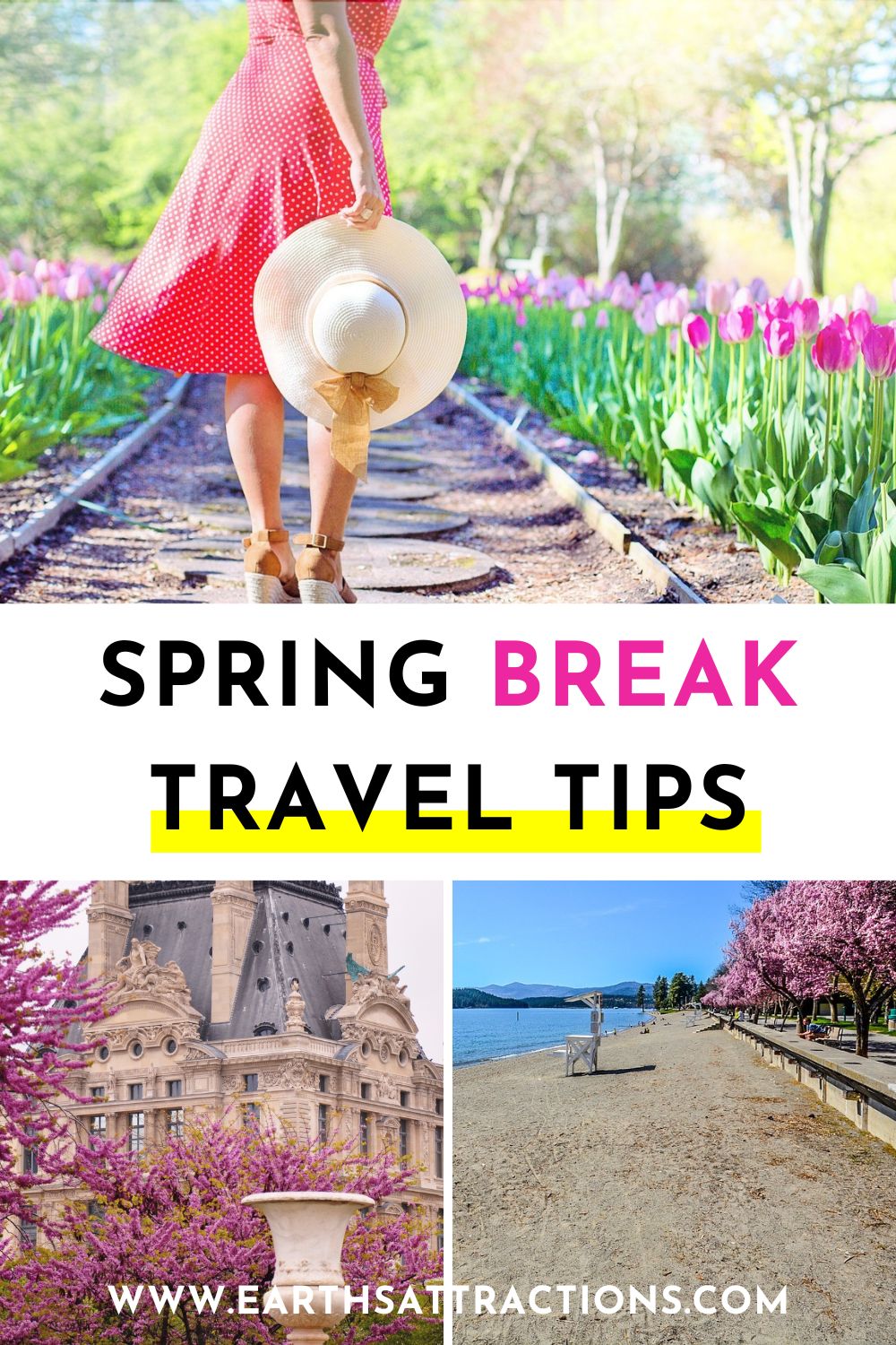 Spring break travel tips - how to have a stress-free spring vacation! Essential spring travel tips. How to select your spring break destination and more! #spring #springtravel #springbreaktravel #springtips #springtraveltips