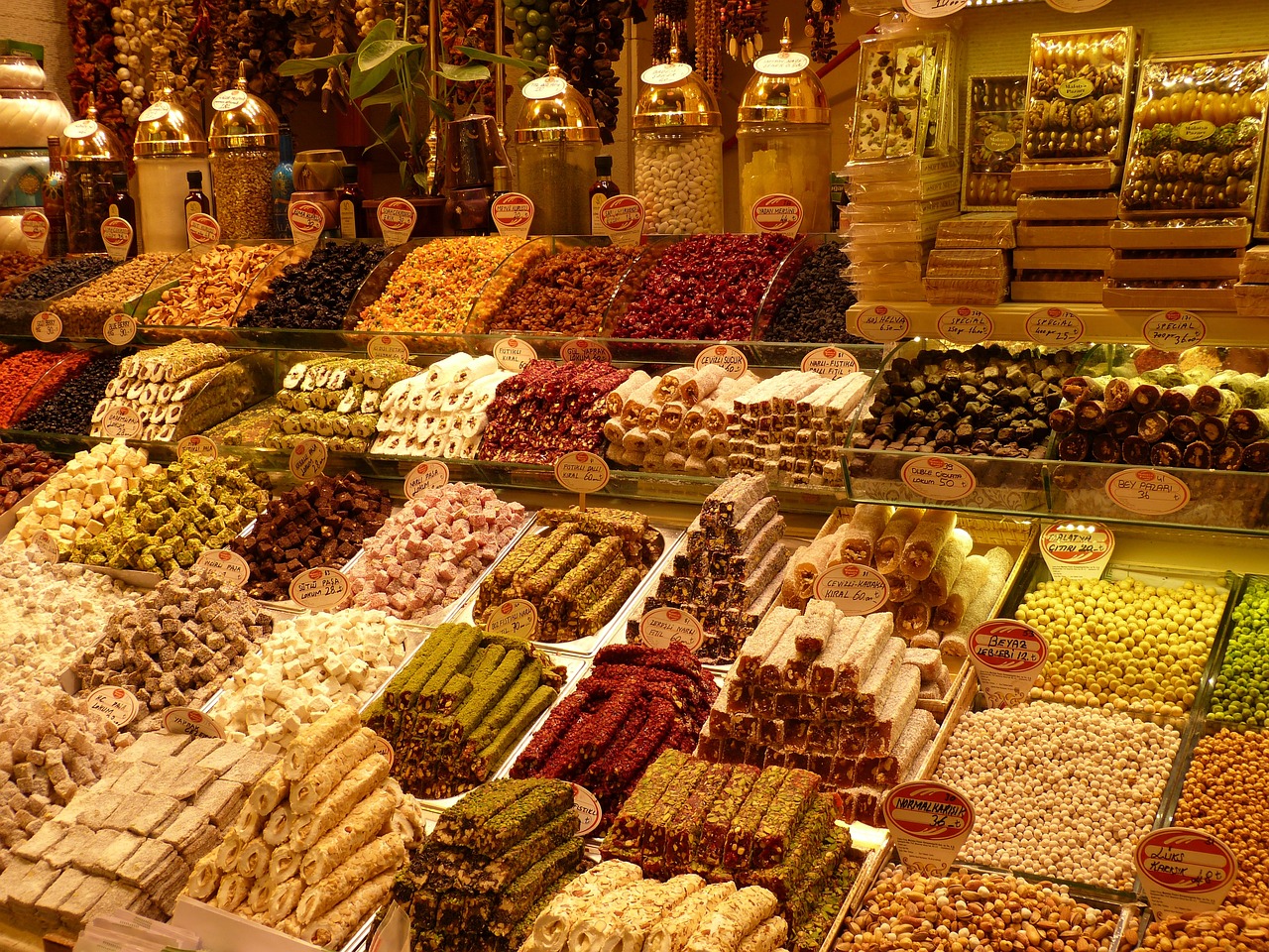 Istanbul Bazaar sweets - things to do in Turkey
