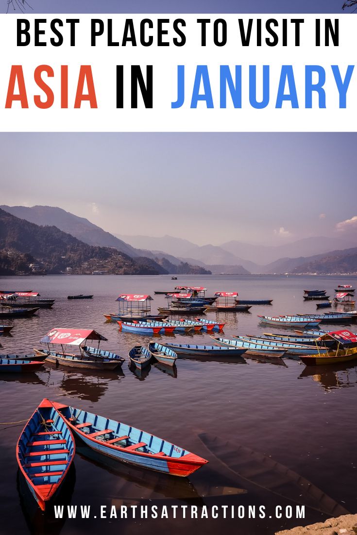 The Best Places to Visit in Asia in January. Discover the top Asia tourist destinations for January. Wondering where to go in Asia in January? Then read this article as it presents winter resorts in Asia for January as well as warm destinations in Asia in January! #asia #asiatravel #asiadestinations #january #januarytravel #traveldestinations 