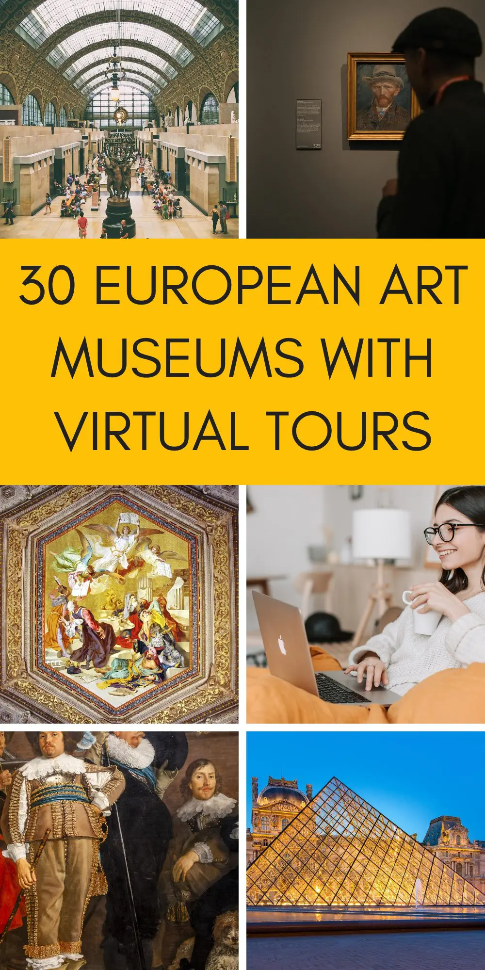 30 Stunning European Art Museums You Can Tour for Free – No Travel Needed. Discover 30 of Europe’s most iconic art museums you can explore virtually — for free! This pin features a hand-picked selection of must-see galleries from Paris to Florence to Vienna. Zoom into masterpieces by Van Gogh, da Vinci, Klimt, and more right from your screen. Save this cultural bucket list and start your virtual journey today! #VirtualArtTour #EuropeanMuseums #CultureFromHome #ArtLoversUnite #PinterestTravel #MuseumGoals #FreeArtTour #VirtualEscape #ArmchairTravel #TravelEuropeOnline