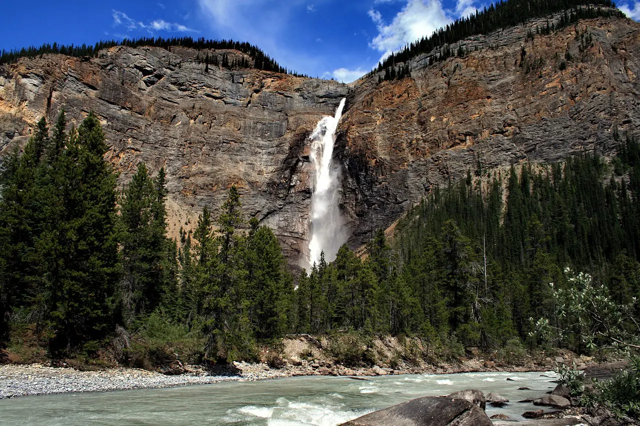 Takakkaw Falls in Canada is one of the most beautiful waterfalls in the world