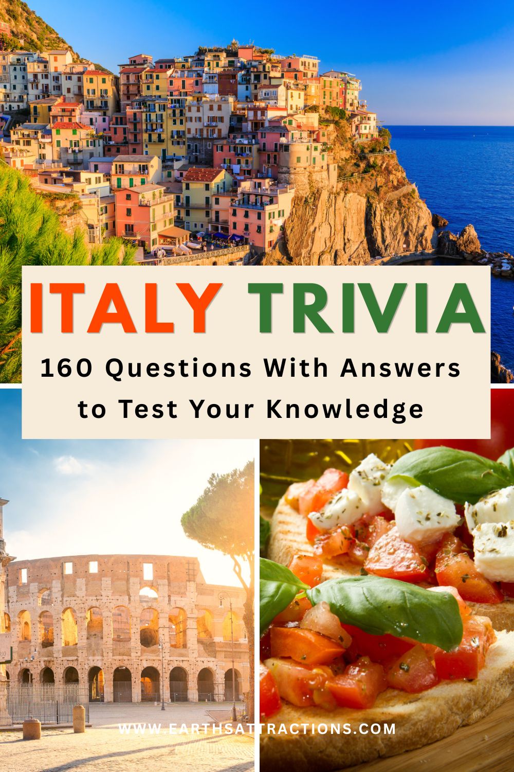 Italy Trivia Quiz: 160 Questions With Answers and Fun Facts About Italy. Test your knowledge with this Italy trivia quiz featuring 160 Italy questions with answers, fun facts about Italy, Italian food trivia, geography, Rome landmarks, history, culture, and harder quiz questions. Perfect for quiz night, classroom activities, travel lovers, family games, or anyone planning a trip to Italy. #ItalyTrivia #ItalyQuiz #FunFactsAboutItaly #ItalyFacts #TriviaQuestions #TravelTrivia #QuizNight #ItalianTrivia #GeographyQuiz #ItalyTravel