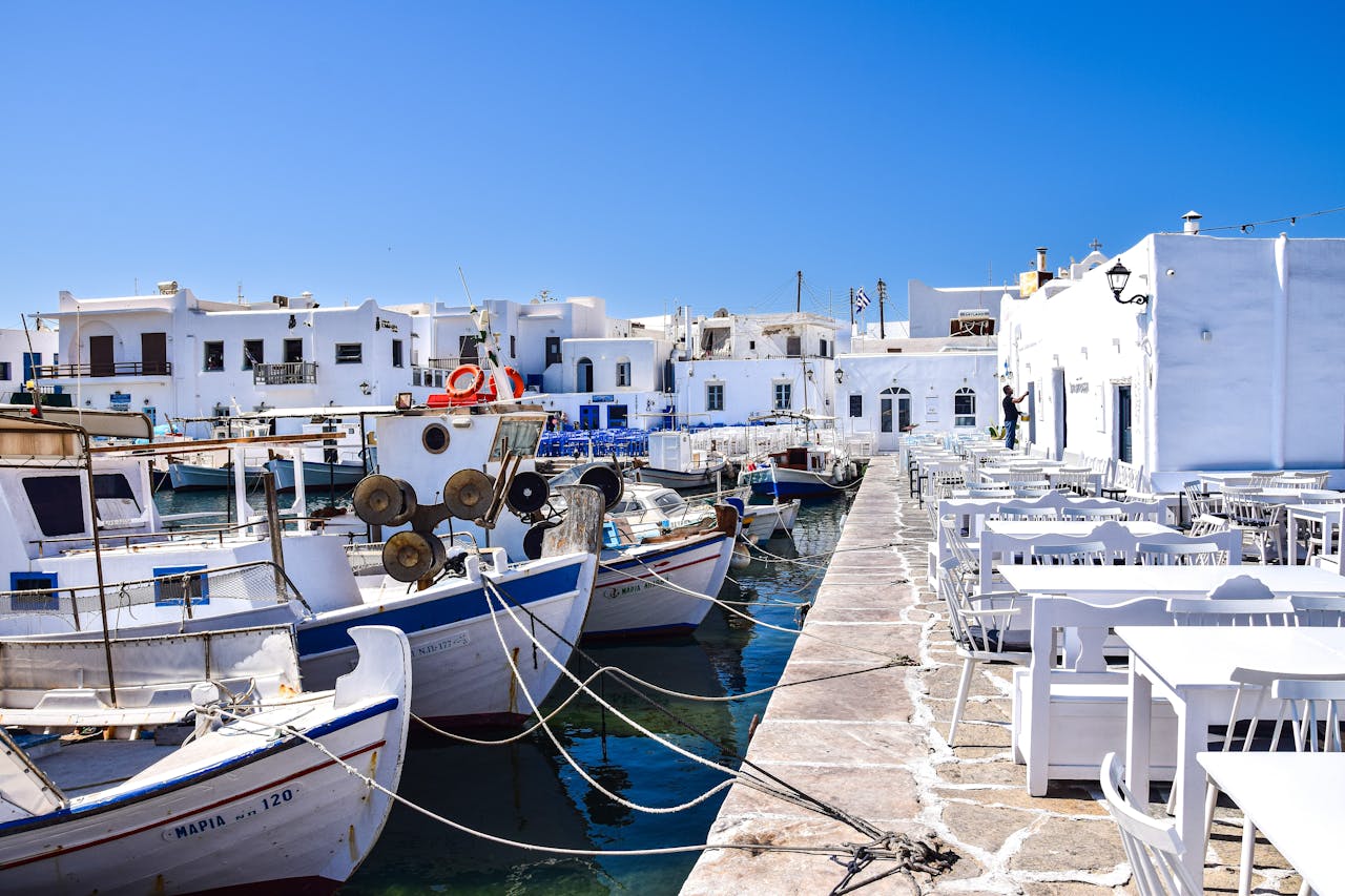 Naoussa Harbor in Paros Greece