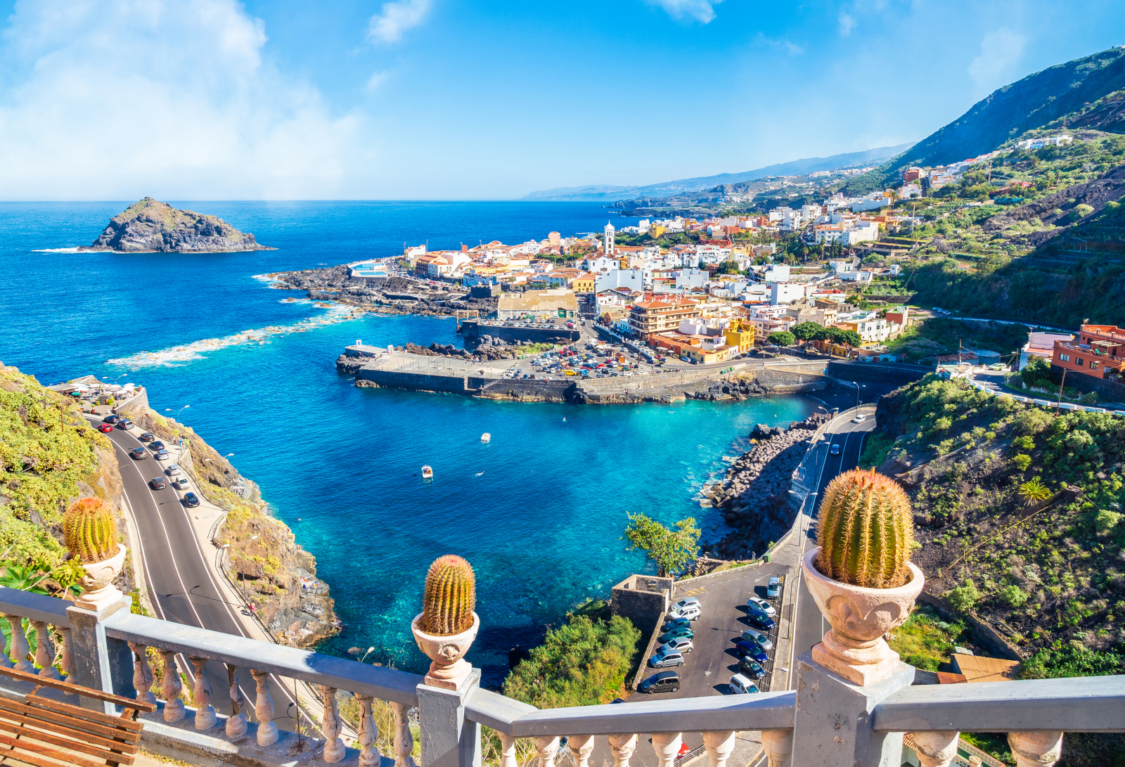 Landscape with Garachico town of Tenerife, Canary Islands, Spain for surprising facts about Spain