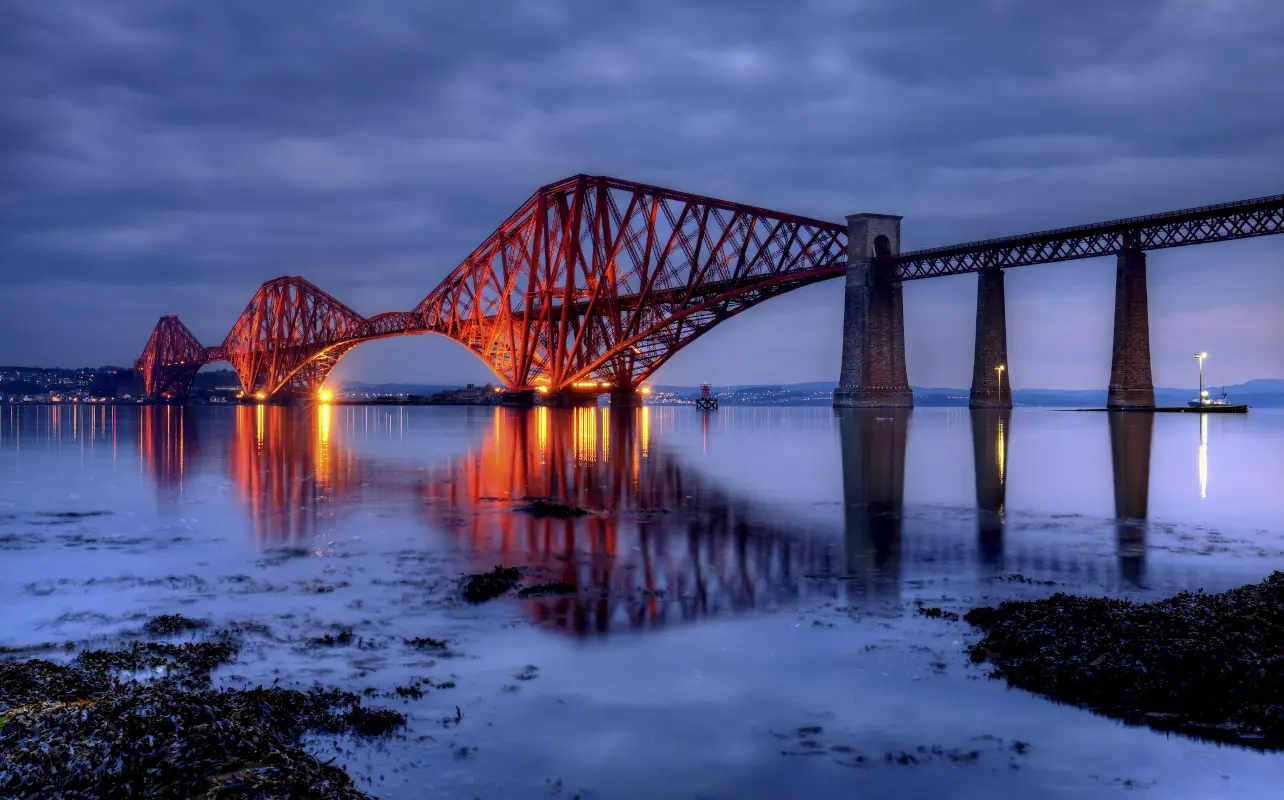 The Forth Bridge, Scotland, the UK - one of the answers to a question in this UK quiz