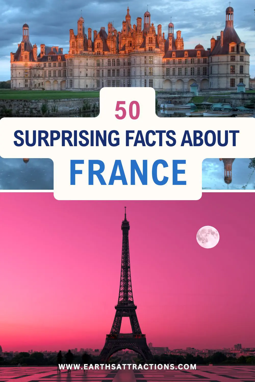 50 Surprising Facts About France: Culture, Food, History & Places Beyond Paris. Discover 50 surprising and interesting facts about France, from French culture, food, history, and geography to Paris landmarks, the Loire Valley, overseas territories, and places many travelers overlook. These fun facts about France include unusual traditions, famous attractions, regional specialties, and details that may change how you see the country. Save this France travel inspiration for future trips, trivia nights, or anyone who loves learning about Europe. #FranceFacts #InterestingFactsAboutFrance #SurprisingFactsAboutFrance #FunFactsAboutFrance #FranceTravel #FrenchCulture #FrenchFood #VisitFrance #ParisTravel #LoireValley #EuropeTravel #TravelTrivia