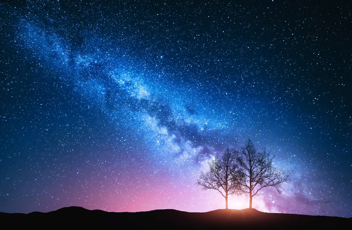 Milky Way and stars in the night sky