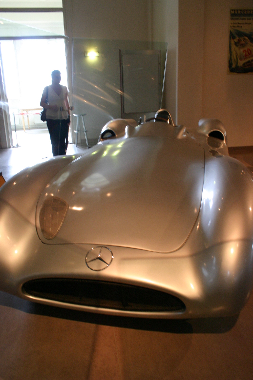 Me near the Mercedes Benz car at Technisches Museum Wien