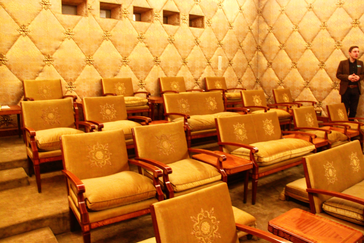 Private cinema inside Ceaușescu Mansion in Bucharest