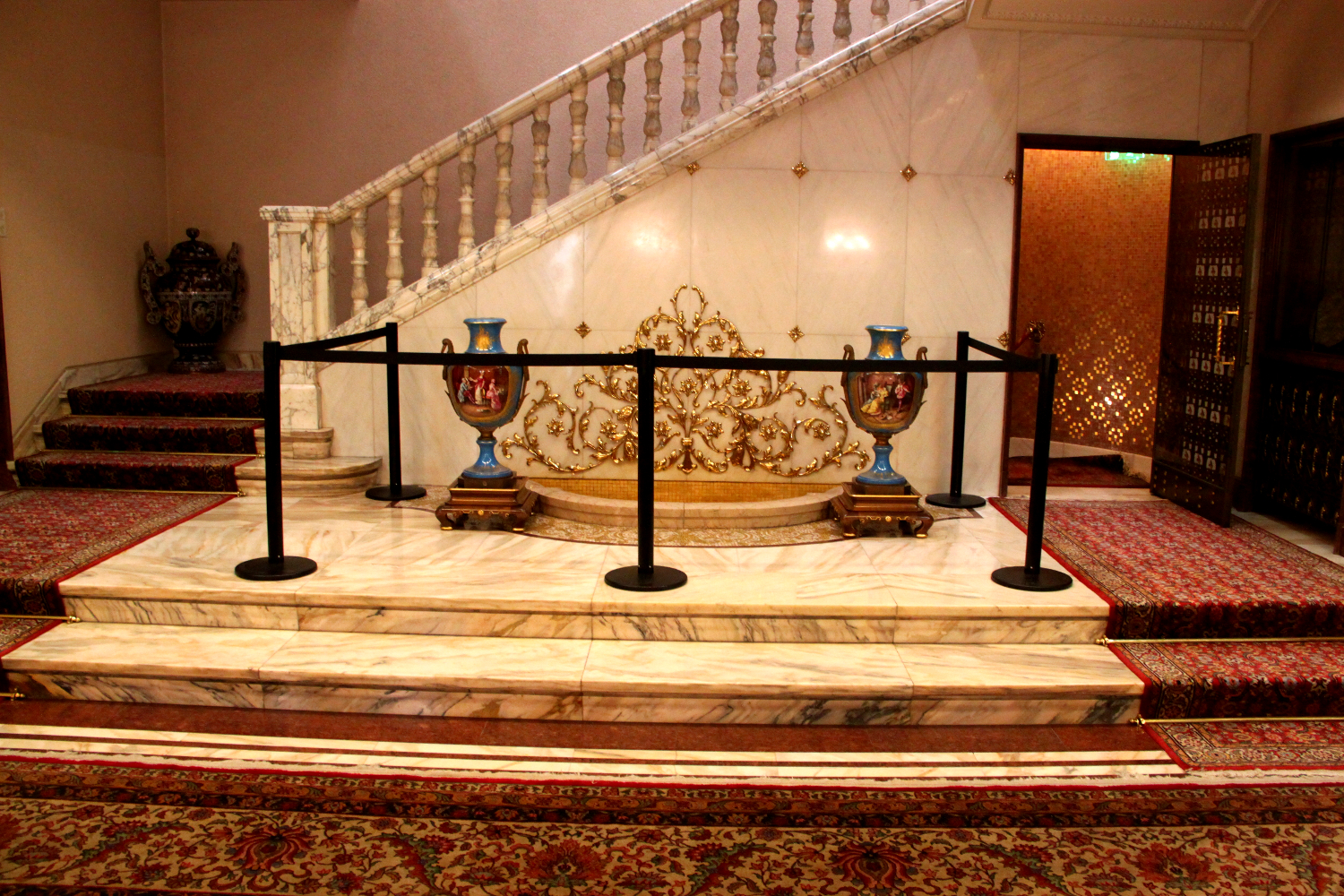 Hallway inside Ceaușescu Mansion in Bucharest