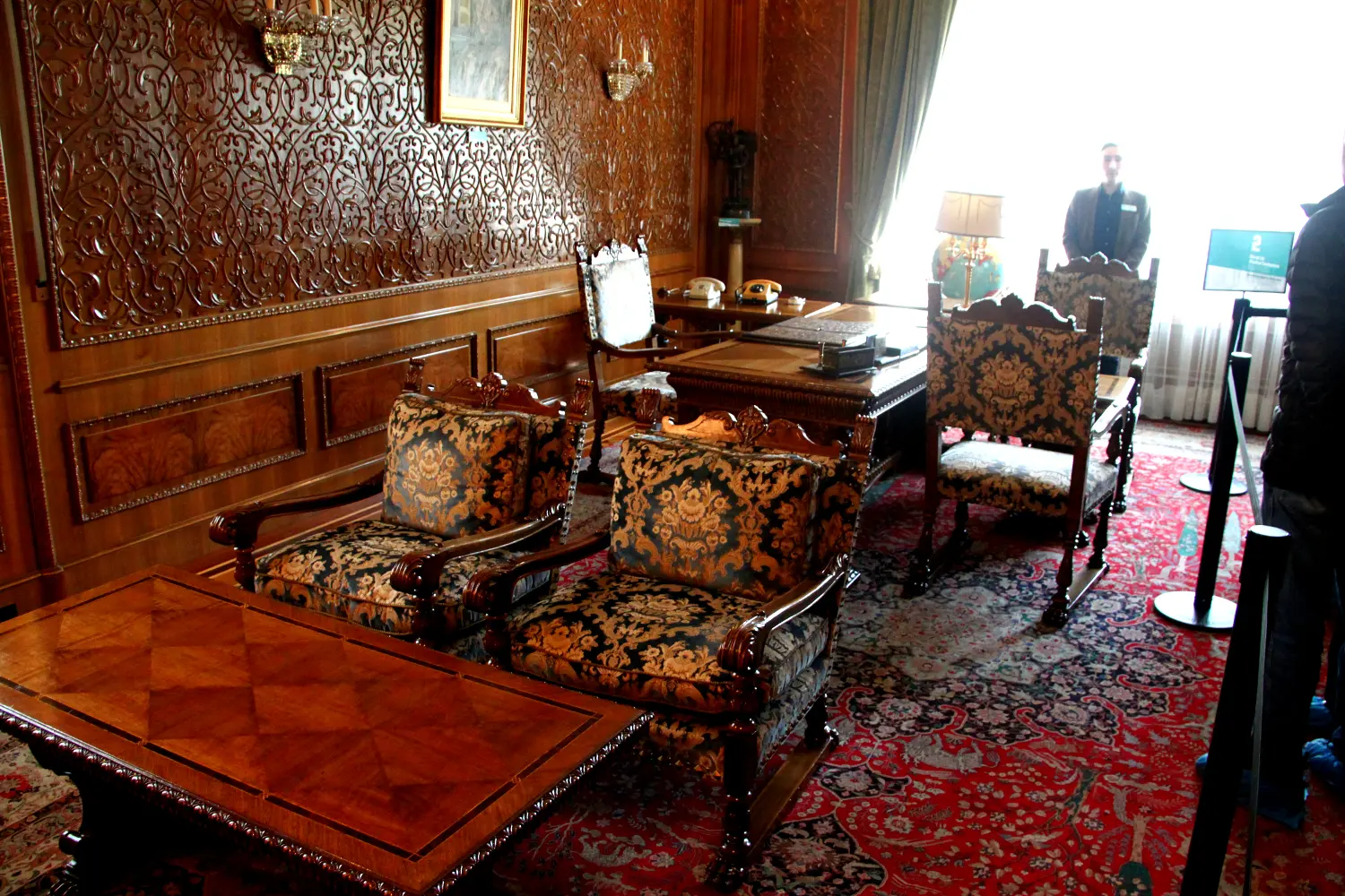Nicolae Ceaușescu’s office inside Ceaușescu Mansion in Bucharest