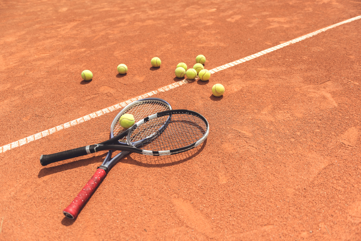Tennis rackets and balls for Labor Day weekend sports trivia