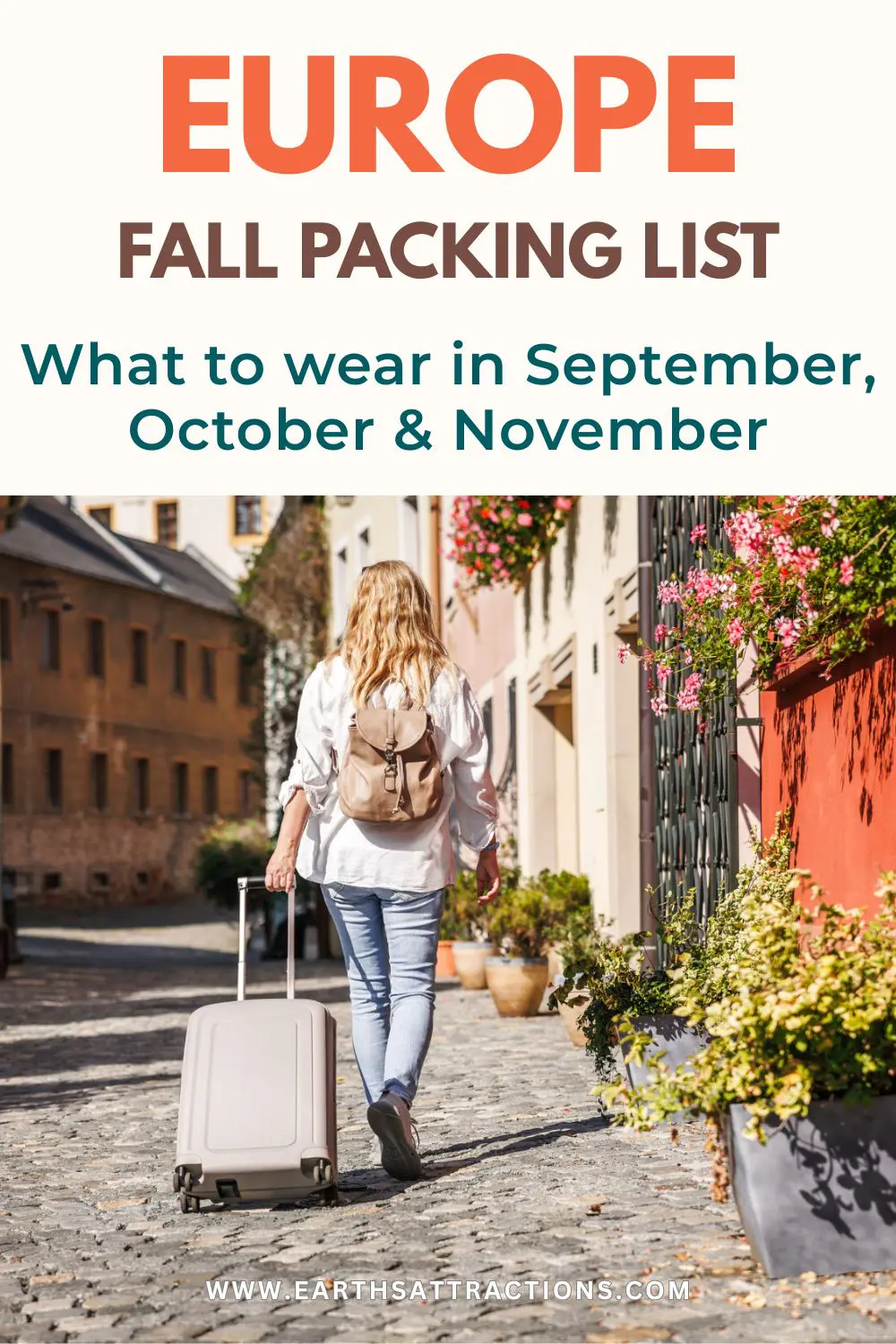 Europe Fall Packing List: What to Wear in September, October & November. Planning a fall trip to Europe? This Europe fall packing list covers what to wear and what to bring in September, October and November, when temperatures, rain and travel conditions can change considerably. Get practical packing for Europe advice, fall travel essentials and month-by-month guidance so you can build the right suitcase for your itinerary without packing for every possible scenario. #EuropeFallPackingList #EuropePackingList #PackingForEurope #FallPackingList #EuropeTravelEssentials #EuropeFallTravel Pin made with an image from Dreamstime