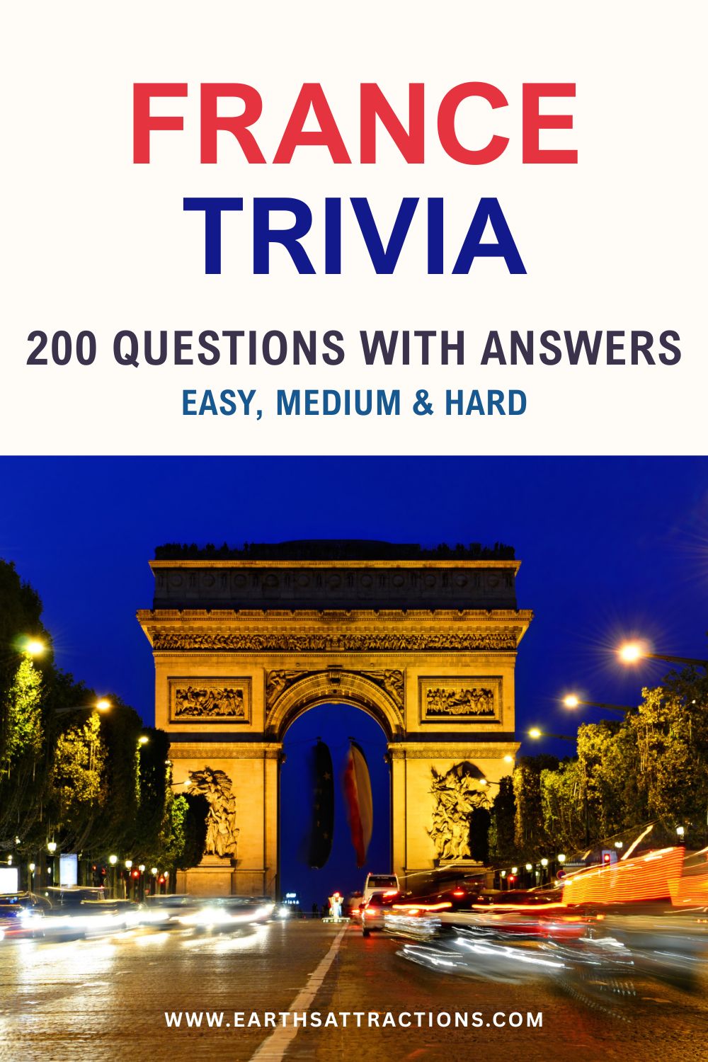 200 France Trivia Questions and Answers: How Well Do You Know France? How well do you know France? Test yourself with 200 France trivia questions and answers, starting with easy questions before moving into medium and hard rounds. These French trivia questions cover Paris, famous landmarks, French history, geography, food and wine, culture, art, famous people, inventions and more. Perfect for adults, families, teachers, trivia nights and anyone looking for a fun France quiz. Save it for your next trivia night and see how many you can answer! #FranceTrivia #FrenchTrivia #FranceQuiz #TriviaQuestions #TriviaQuiz #TriviaNight #FrenchCulture #ParisTrivia #Trivia Pin made with a photo from Dreamstime