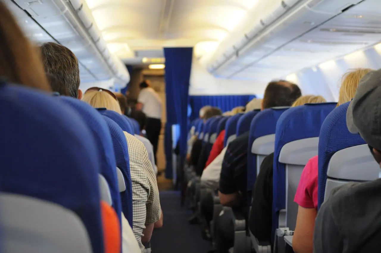 passengers in an airplane