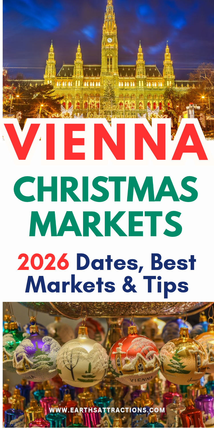Vienna Christmas Markets 2026: Best Markets, Dates & Tips. Vienna at Christmas is magical, but with so many Christmas markets, which ones are actually worth visiting? Explore the best Vienna Christmas markets in 2026, from the famous Rathausplatz and Schönbrunn Palace to charming smaller markets. Find Vienna Christmas markets opening dates, local food, beautiful attractions nearby, and relaxed Vienna Christmas itinerary ideas for 2, 3 or 4 days. Everything you need to plan an unforgettable Christmas trip to Vienna, Austria! Pin made with images from Dreamstime